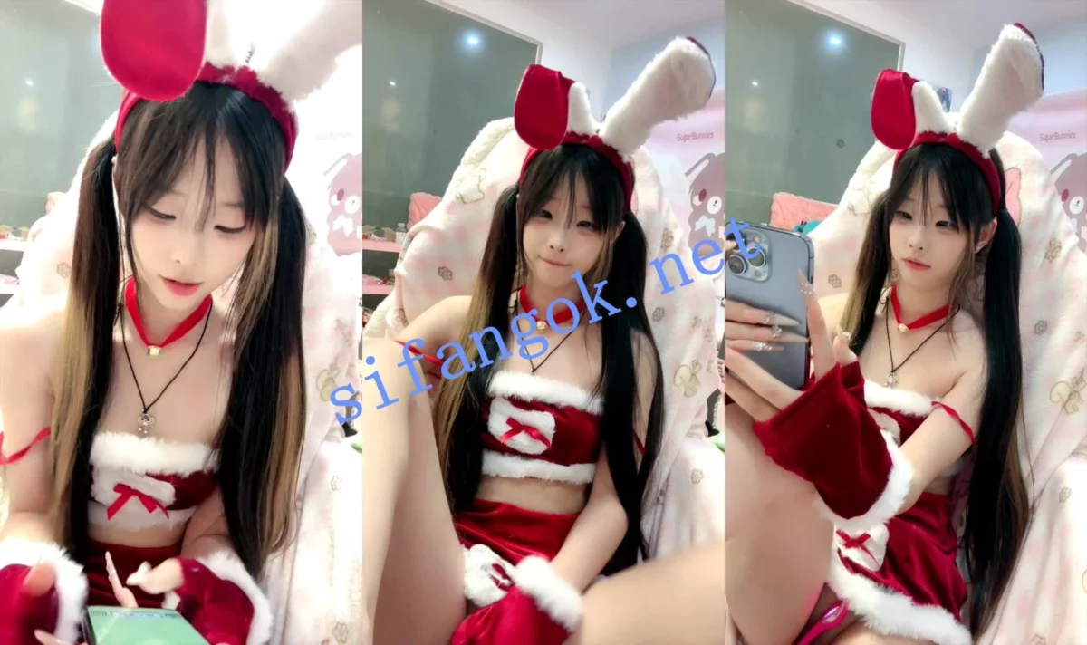 ⚡【幼七】圣诞宝贝双马尾可爱萝莉！香香软软的小蛋糕~